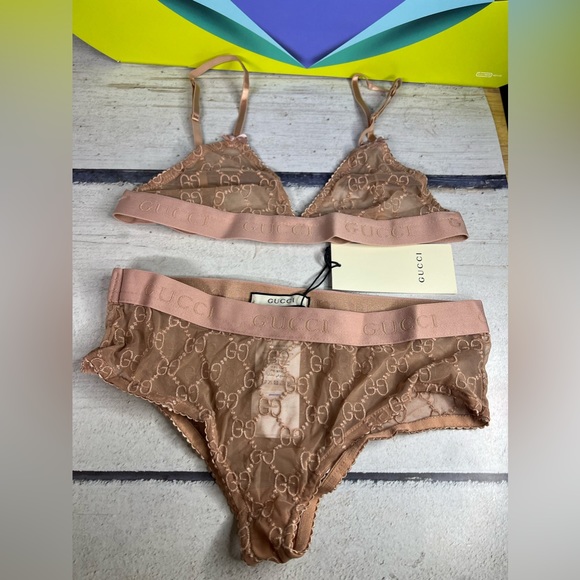 Gucci Intimates & Sleepwear Gg Tulle Lingerie Set Poshmark